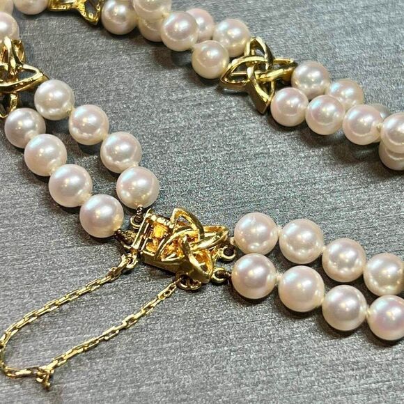 Mikimoto Estate Akoya Pearl Bracelet 18k Gold 5.1 mm Certified $4,950 210634 - Picture 6 of 9